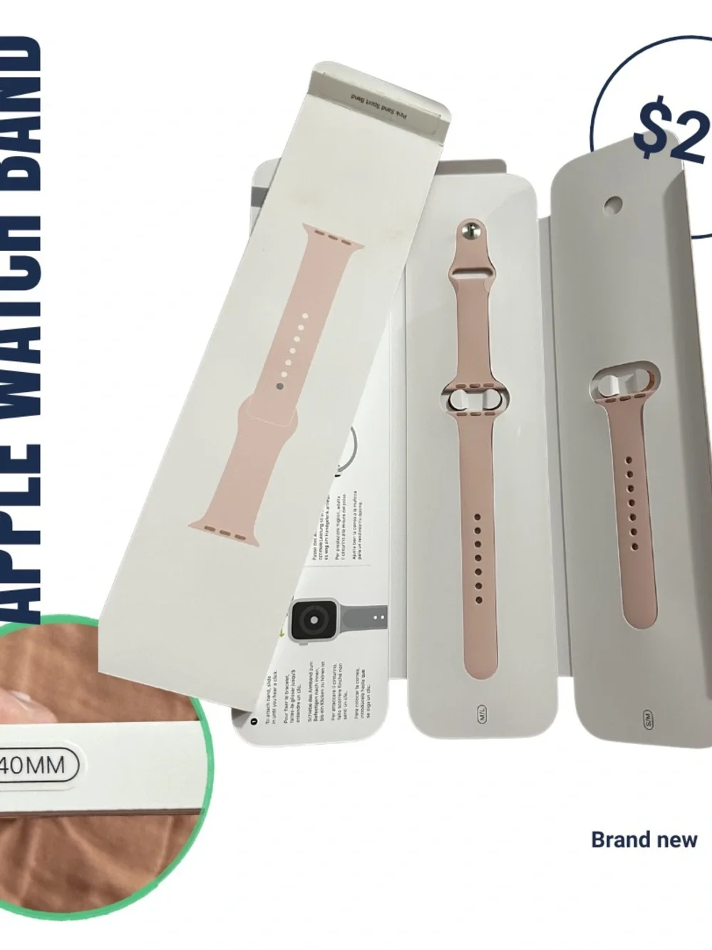Apple Rose Pink Sport Band for Apple Watch (40mm)